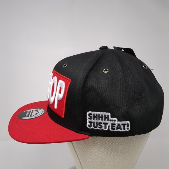 CupBop Snapback Hat Red Black Embroidered Logo W/Tags Shh... Just Eat - Picture 3 of 11